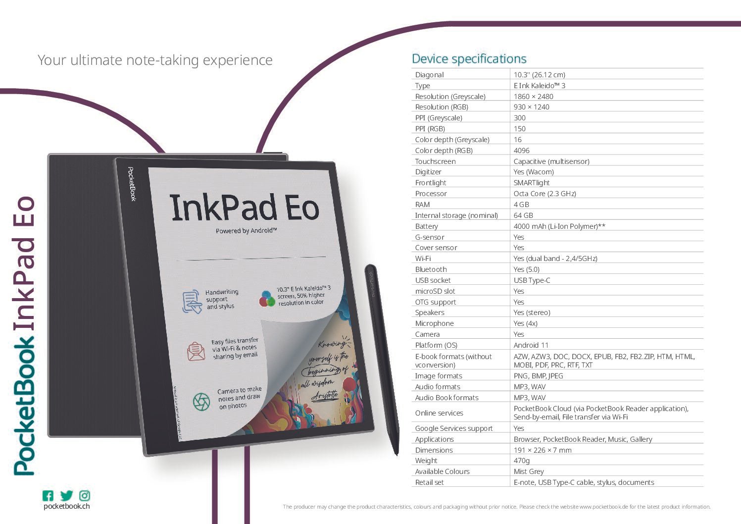 PocketBook InkPad Eo