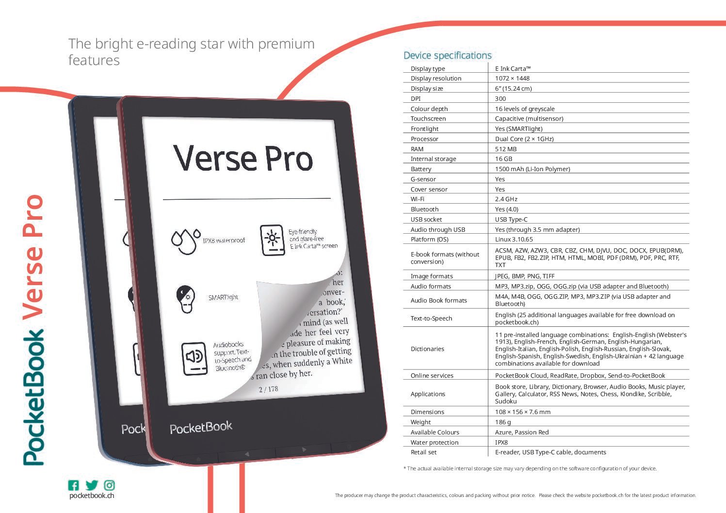 PocketBook Verse Pro